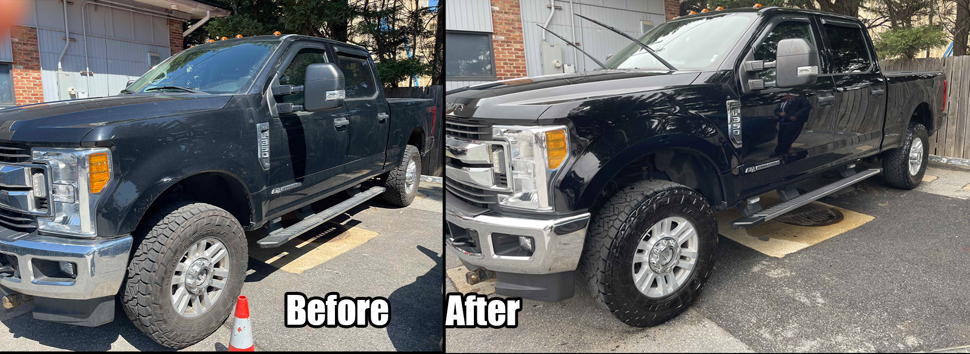 Before and after car detailing by Nice Look Mobile in the DMV